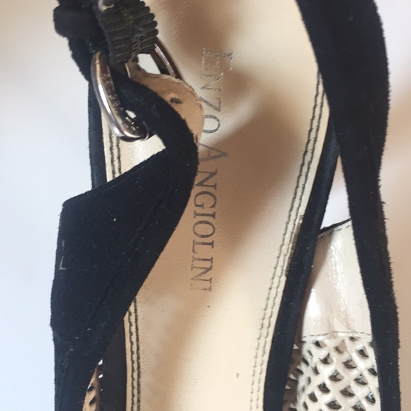 Enzo Angiolini high heels black open toe sandals - Picture 8 of 12